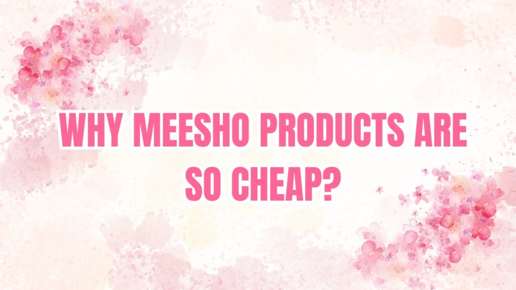 Why Meesho Products Are So Cheap?